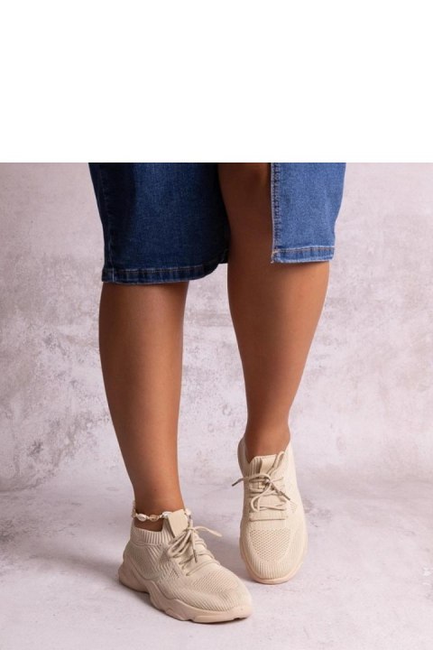 Beżowe materiałowe sneakersy Madi - Solea Beżowe materiałowe sneakersy Madi - Solea