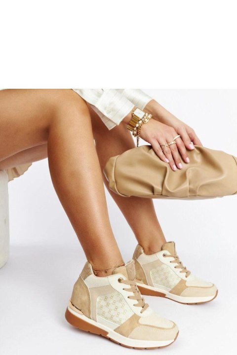 Beżowe sneakersy na koturnie Chestnut - Solea Beżowe sneakersy na koturnie Chestnut - Solea