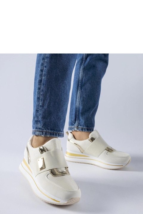 Beżowe wsuwane sneakersy na platformie Sages - Solea Beżowe wsuwane sneakersy na platformie Sages - Solea