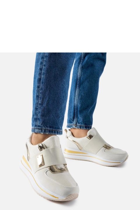 Beżowe wsuwane sneakersy na platformie Sages - Solea Beżowe wsuwane sneakersy na platformie Sages - Solea