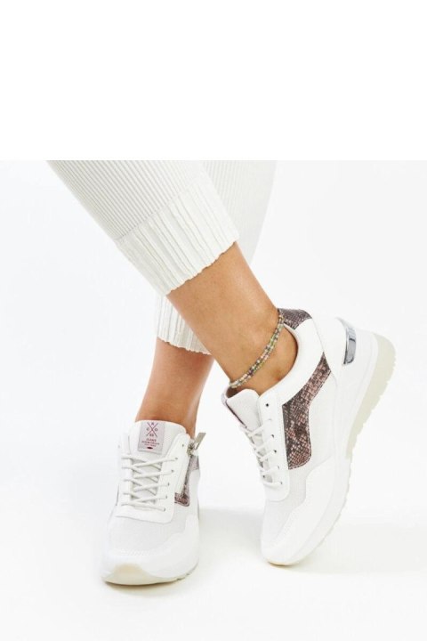 Białe sneakersy damskie na koturnie CROSS JEANS - Solea Białe sneakersy damskie na koturnie CROSS JEANS - Solea