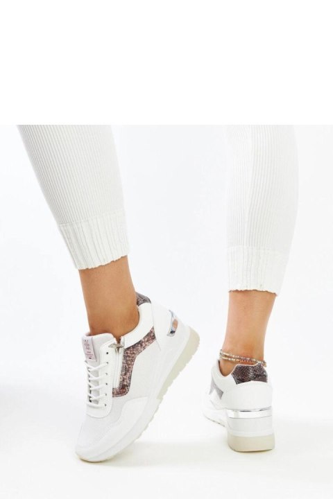 Białe sneakersy damskie na koturnie CROSS JEANS - Solea Białe sneakersy damskie na koturnie CROSS JEANS - Solea