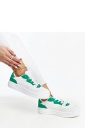 Białe sneakersy z zielonym akcentem Fournie - Solea