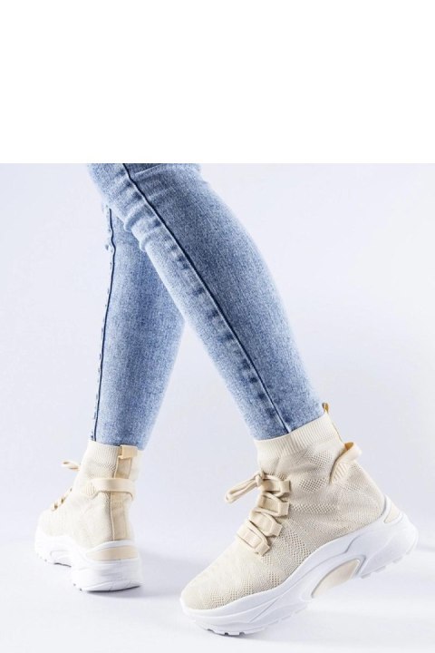 Beżowe wysokie sneakersy Vigatto - Solea Beżowe wysokie sneakersy Vigatto - Solea