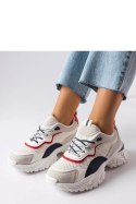 Białe sneakersy z widocznym bieżnikiem Rosita - Solea