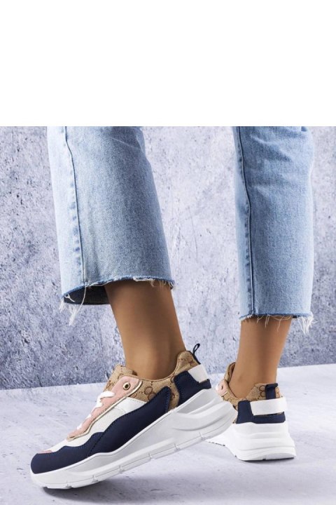 Granatowe sneakersy ze złotym wstawkami Lebrun - Solea Granatowe sneakersy ze złotym wstawkami Lebrun - Solea