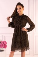 Sukienka Alinga Brown Dots F19-D68 Merribel