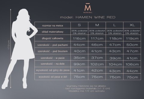 Sukienka Hamien Wine Red 85603 Merribel Sukienka Hamien Wine Red 85603 Merribel