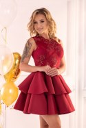 Sukienka Karieela Wine Red 90543 Merribel