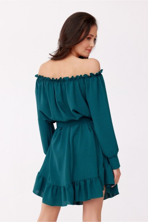 Sukienka Model Chiara BUT SUK0499 Bottle Green - Roco Fashion Sukienka Model Chiara BUT SUK0499 Bottle Green - Roco Fashion