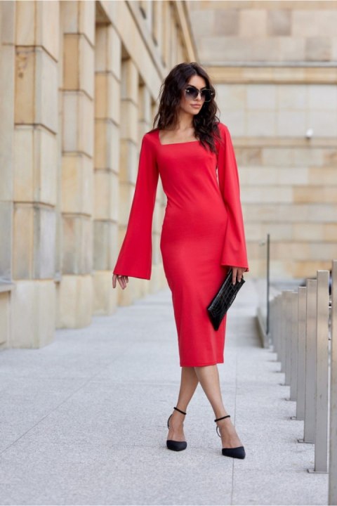 Sukienka Model Janet CZE SUK0494 Red - Roco Fashion Sukienka Model Janet CZE SUK0494 Red - Roco Fashion