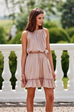 Sukienka Model Mila BEZ SUK0481 Beige - Roco Fashion