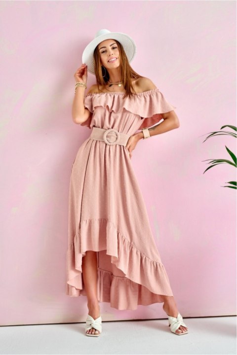 Sukienka Model ROZ SUK0334 Pink - Roco Fashion Sukienka Model ROZ SUK0334 Pink - Roco Fashion