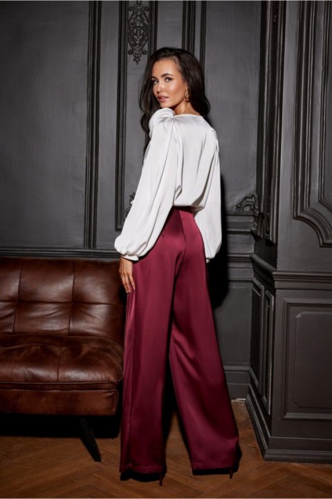 Spodnie Damskie Model Elsa BOR SPD034 Bordo - Roco Fashion Spodnie Damskie Model Elsa BOR SPD034 Bordo - Roco Fashion