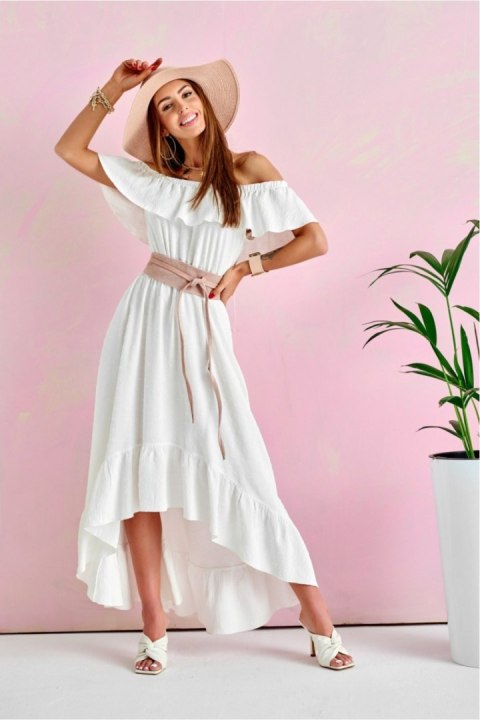 Sukienka Model EKR SUK0334 Ecru - Roco Fashion Sukienka Model EKR SUK0334 Ecru - Roco Fashion