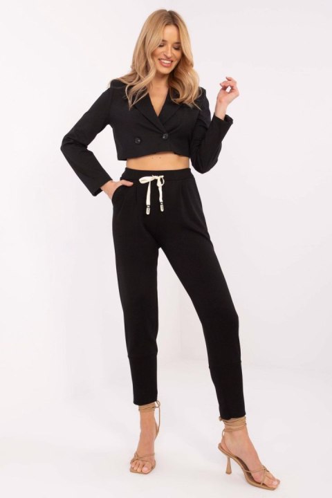Spodnie Dresowe Model DHJ-SP-9283.83P Black - Italy Moda Spodnie Dresowe Model DHJ-SP-9283.83P Black - Italy Moda