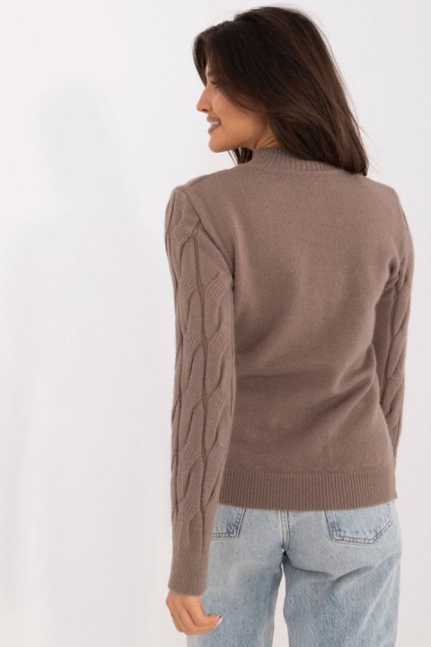 Sweter Damski Model AT-SW-2235.00P Brown - AT Sweter Damski Model AT-SW-2235.00P Brown - AT