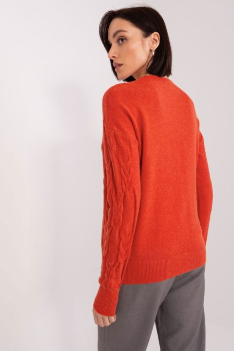 Sweter Damski Model AT-SW-2340.43 Dark Orange - AT Sweter Damski Model AT-SW-2340.43 Dark Orange - AT