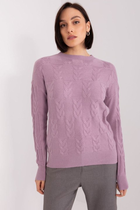Sweter Damski Model AT-SW-2340.43 Violet - AT Sweter Damski Model AT-SW-2340.43 Violet - AT