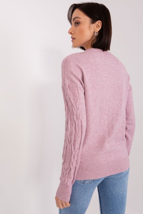 Sweter Damski Model AT-SW-2340.80 Light Violet - AT Sweter Damski Model AT-SW-2340.80 Light Violet - AT