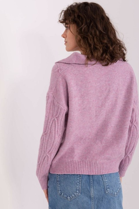 Sweter Damski Model AT-SW-2349-2.96 Light Violet - AT Sweter Damski Model AT-SW-2349-2.96 Light Violet - AT