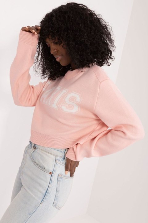 Sweter Damski Model BA-SW-1489.24 Light Pink - Badu Sweter Damski Model BA-SW-1489.24 Light Pink - Badu