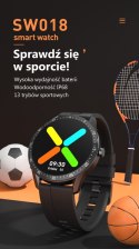 G. Rossi SMARTWATCH MĘSKI G. Rossi SW018-1 silver/black (sg012a) WŁASNE TARCZE
