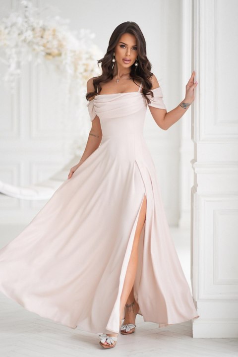 Sukienka Model 330-22 Beige - Bicotone Sukienka Model 330-22 Beige - Bicotone