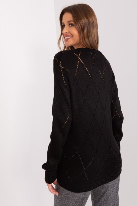 Sweter Damski Model LC-SW-A10-1.23X Black - Rue Paris Sweter Damski Model LC-SW-A10-1.23X Black - Rue Paris