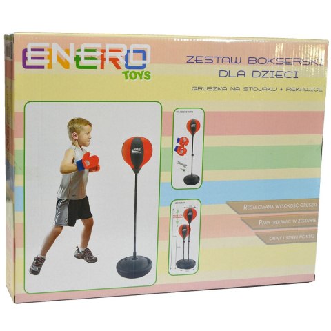 ZESTAW BOKSERSKI ENERO DLA DZIECI REGULOWANY 80-102CM I RĘKAWICE Enero ZESTAW BOKSERSKI ENERO DLA DZIECI REGULOWANY 80-102CM I RĘKAWICE Enero