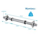 GRYF PROSTY KRÓTKI 35CM Z ZACIKAMI ŚREDNICA 25MM EB FIT EB FIT