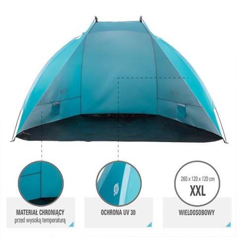NC8030 TURKUSOWY NAMIOT PLAŻOWY 260X120X120 CM NILS CAMP NILS CAMP NC8030 TURKUSOWY NAMIOT PLAŻOWY 260X120X120 CM NILS CAMP NILS CAMP
