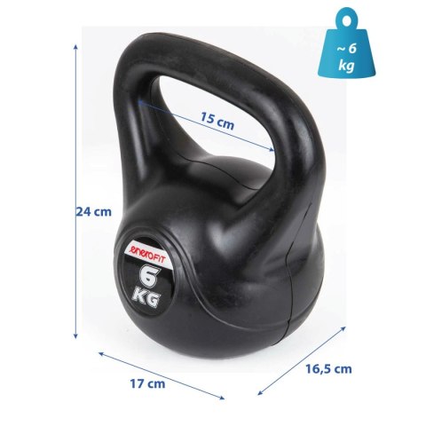 HANTLA KOMPOZYTOWA KETTLEBELL 6 KG ODWAŻNIK ENERO FIT EB FIT HANTLA KOMPOZYTOWA KETTLEBELL 6 KG ODWAŻNIK ENERO FIT EB FIT