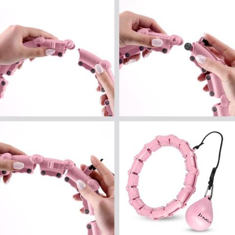 HHW02 HULA HOP LIGHT PINK Z WYPUSTKAMI I OBCIĄŻNIKIEM HMS HMS HHW02 HULA HOP LIGHT PINK Z WYPUSTKAMI I OBCIĄŻNIKIEM HMS HMS