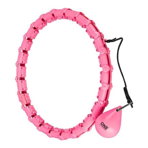 OHA02 HULA HOP PINK Z WYPUSTKAMI I OBCIĄŻNIKIEM ONE FITNESS ONE FITNESS OHA02 HULA HOP PINK Z WYPUSTKAMI I OBCIĄŻNIKIEM ONE FITNESS ONE FITNESS