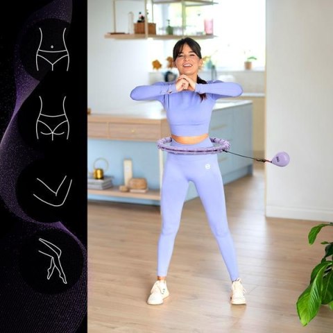 OHA02 HULA HOP VIOLET Z WYPUSTKAMI I OBCIĄŻNIKIEM ONE FITNESS ONE FITNESS OHA02 HULA HOP VIOLET Z WYPUSTKAMI I OBCIĄŻNIKIEM ONE FITNESS ONE FITNESS