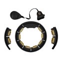 HHM13 HULA HOP BLACK/GOLD Z MAGNESAMI I OBCIĄŻNIKIEM + LICZNIK HMS HMS