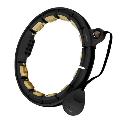 HHM13 HULA HOP BLACK/GOLD Z MAGNESAMI I OBCIĄŻNIKIEM + LICZNIK HMS HMS HHM13 HULA HOP BLACK/GOLD Z MAGNESAMI I OBCIĄŻNIKIEM + LICZNIK HMS HMS