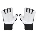 RST04 WHITE-BLACK ROZM. XXL RĘKAWICE NA SIŁOWNIĘ HMS HMS
