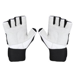 RST04 WHITE-BLACK ROZM. M RĘKAWICE NA SIŁOWNIĘ HMS HMS