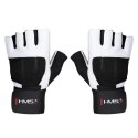RST04 WHITE-BLACK ROZM. S RĘKAWICE NA SIŁOWNIĘ HMS HMS