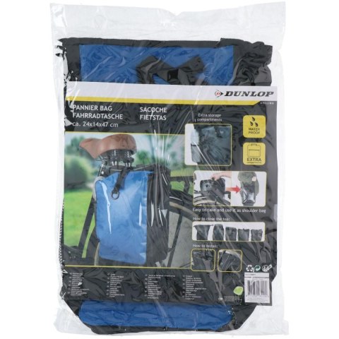SAKWA TORBA ROWEROWA WODOSZCZELNA DUNLOP 15L niebieska Dunlop SAKWA TORBA ROWEROWA WODOSZCZELNA DUNLOP 15L niebieska Dunlop