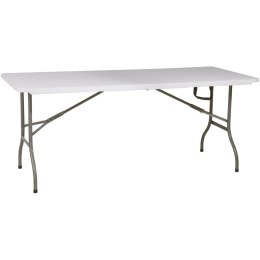STÓŁ CATERINGOWY BANKIETOWY SKŁADANY W WALIZKĘ 180X70CM MAX.100KG biały Saska Garden