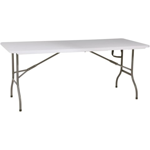 STÓŁ CATERINGOWY BANKIETOWY SKŁADANY W WALIZKĘ 180X70CM MAX.100KG biały Saska Garden STÓŁ CATERINGOWY BANKIETOWY SKŁADANY W WALIZKĘ 180X70CM MAX.100KG biały Saska Garden
