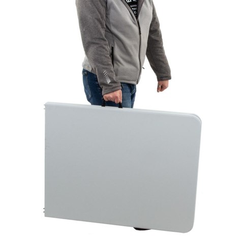 STÓŁ CATERINGOWY BANKIETOWY SKŁADANY W WALIZKĘ 180X70CM MAX.100KG biały Saska Garden STÓŁ CATERINGOWY BANKIETOWY SKŁADANY W WALIZKĘ 180X70CM MAX.100KG biały Saska Garden
