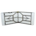 STÓŁ CATERINGOWY BANKIETOWY SKŁADANY W WALIZKĘ 180X70CM MAX.100KG biały Saska Garden