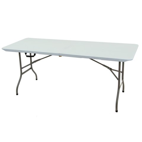STÓŁ CATERINGOWY BANKIETOWY SKŁADANY W WALIZKĘ 180X70CM MAX.100KG biały Saska Garden STÓŁ CATERINGOWY BANKIETOWY SKŁADANY W WALIZKĘ 180X70CM MAX.100KG biały Saska Garden