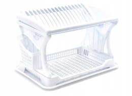 Suszarka do naczyń z ociekaczem 2 poziomowa 470x302x270 mm Katex