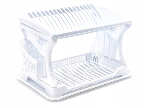 Suszarka do naczyń z ociekaczem 2 poziomowa 470x302x270 mm Katex Suszarka do naczyń z ociekaczem 2 poziomowa 470x302x270 mm Katex