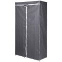 SZAFA TEKSTYLNA GARDEROBA 90x45x170CM CIEMNO-SZARA Saska Garden